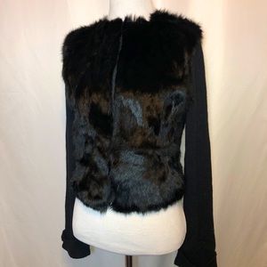 BeBe Rabbit Fur Coat